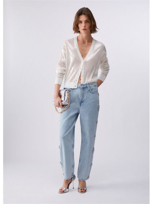 Cardigan con paillettes LIU JO | WA6530MA68R/P9691